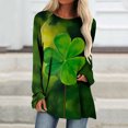 thumbnail image 1 of Qiopertar Mode Femme Imprimé Saint-Patrick Hauts Amples Manches Longues T-Shirts Col Rond Blouse Liquidation Livraison Gratuite à Moins de 5$ jusqu'à 90 % de Réduction, 1 of 6