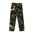 thumbnail image 3 of Vsdgher Christmas Gold Deers1 Print Mens Pajama Pants Sleep & Lounge Pants, PJ Bottoms With elastic waistb and Pockets, 3 of 5