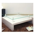 thumbnail image 5 of Coffee Table with Glass Top White, Modern Living Room Table, 29.5" Square MDF Coffee Table, Easy Assembly, High Gloss Finish, 5 of 6