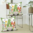 thumbnail image 3 of Spring Gnome Pillow Covers Set of 2, Green Throw Pillow Covers Outdoor Decorations Flowers and Butterflies Pillowcase Farmhouse Cushion Case for Home Yard, 18inx18in, 3 of 5