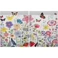 thumbnail image 2 of FREEAMG 36 Inch Length Kitchen Curtains Colorful Flowers Butterfly 2 Panels Half Window Sheer Curtains Rod Pocket Farmhouse Short Drapes for Bathroom Cafe Basement, 2 of 7