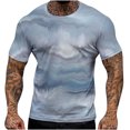 thumbnail image 4 of Tops para hombre Camisas Blusas Elegante Casual Moda Deportes Playa Cuello redondo Camiseta de manga corta Odeerbi ODB-5, 4 of 5