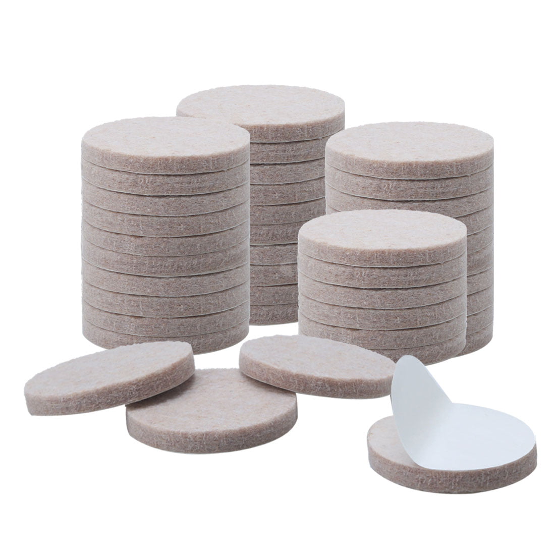 Self Adhesive Surface & Furniture Protective Felt Pads Scratch Resist 42mm Round 