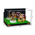 thumbnail image 2 of Versatile Deluxe Acrylic Display Case - Medium Rectangle Box with Mirror, Wall Mount, Orange Risers and Turf Base 15" x 8" x 9" (A013-OR), 2 of 2