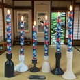 thumbnail image 3 of 6PCS Printed Flameless Taper Candles with Classic Japanese Pattern Elements, 10 Inch LED Candlesticks Battery Operated with 11-Key Remote for Wedding Party Home Decor Gifts, 3 of 6
