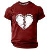 thumbnail image 3 of Pisexur Shirts for Man T Hommes Mode Décontractée Imprimé Col Rond Pull T-Shirt Manches Courtes Blouse Vin, m Chemises de Golf Hommes & Chemises Hommes, 3 of 3