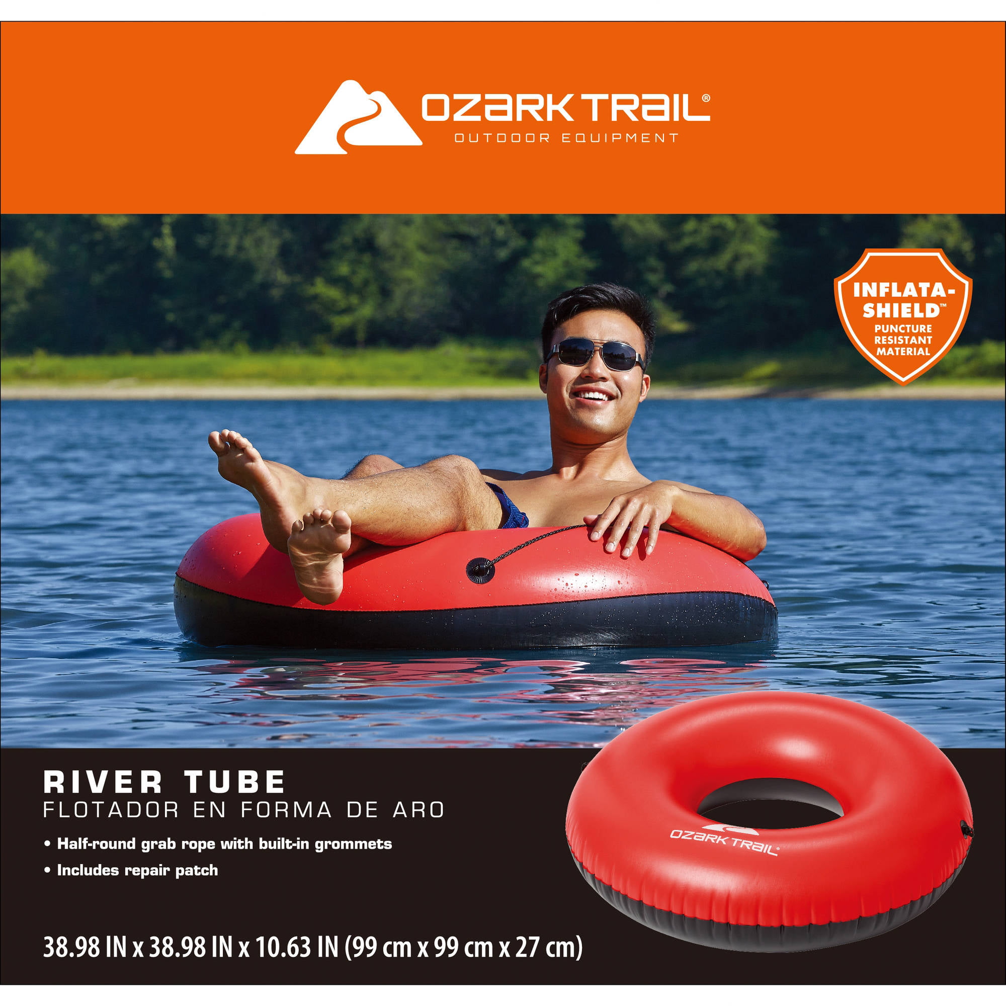 Ozark Trail Inflatable Rafting Water Inner Tube Green for sale online 