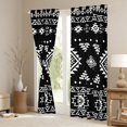 thumbnail image 3 of Erosebridal Bohemian Geometric Blackout Curtains Set of 2 (52x84 Each), Black White Aztec Window Curtains, 3 of 6