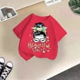 thumbnail image 2 of WEAIXIMIUNG Chemises à Col Montant pour Fille Enfant Filles Mignon Imprimé Graphique Col Rond Manches Courtes T-Shirt d'Été Décontracté, 2 of 4