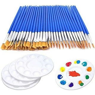 Artist Paint Brushes Set, 20 Pieces Paint Brushes for Acrylic Painting and  1 Pcs Tray Palette, Round Pointed Watercolor Paint Brush for Rock Painting