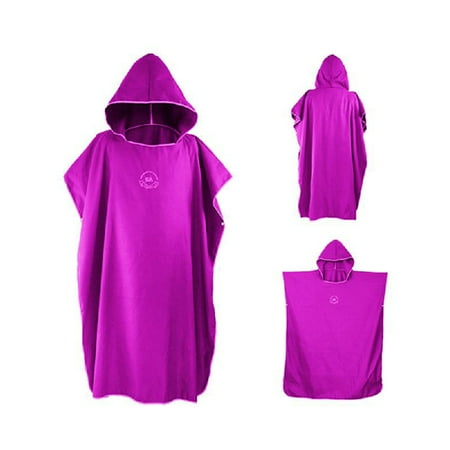 

CJC Surf Beach Poncho Microfiber Surf Beach Wetsuit Quick-Drying Cloak Changing Towel Bath Robe Poncho with Hood One Size Fits All