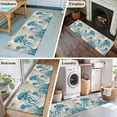 thumbnail image 5 of 2'x6' Rug Runners for Hallways Kitchen, Teal Jellyfish Coastal Non Slip Entryway Beside Floor Carpet Runner, Vintage Summer Beach Nautical Washable Laundry Room Bedroom Throw Rugs Mat for Family Pet, 5 of 8