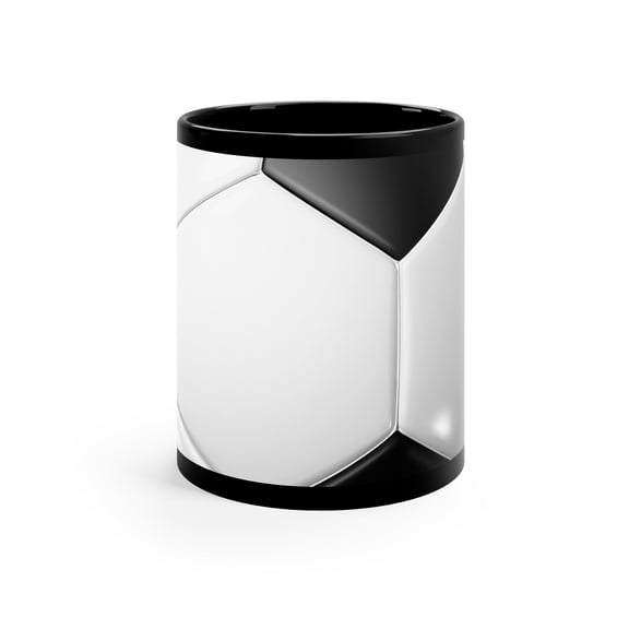 taza de ceramica 11 onzas, taza para cafe, ceramica, negro, futbol, pelotas