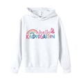 thumbnail image 5 of XAOFW Girls Back To School Hoodies Long Sleeve Letter Print Hooded Sweatshirt Loose Fit Pullover Hoodies For Daily Wear And Outdoor Activities Stylish Top 4-5 Years, 5 of 7