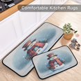 thumbnail image 5 of 2-Piece Kitchen Rugs Set Non-Slip Mats Carpet Floor for Kitchen, Bathroom (19.7"x27.6" & 19.7"x47.2") Watercolor-style Snowman Pattern, 5 of 7
