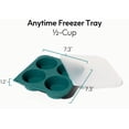 thumbnail image 2 of 1/2-Cup Silicone Freezer Tray with Silicone Lid for Food Storage, Rice, Stock, Leftovers | Plastic-Free Freezer Container | Soup Molds for Meal Prep Portions | 4 Oz / 125mL Freezing Tray, 2 of 2