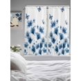thumbnail image 3 of Navy Blue Floral Living Room Curtains 2 Panel, Spring Flowers Butterflies Watercolor Cafe Window Treatment, Extra Long Farmhouse Bedroom Bathroom Kitchen Curtains Drapes 104"x72", 3 of 6