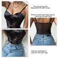 thumbnail image 6 of Lace Bodysuit Lingerie for Women Fashion Breathable One Piece Lace Bodysuit with Adjustable Straps for Dates XS Black, 6 of 8