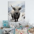 thumbnail image 2 of Designart "Portrait of Grey and White Yaks II" Animals Metal Art Print, 2 of 5