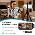 thumbnail image 7 of Professional Wireless Lavalier Lapel Microphone for iPhone, iPad - Cordless Omnidirectional Condenser Recording Mic for Interview Video Podcast Vlog YouTube, 7 of 7
