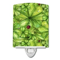 Caroline's Treasures BB5762CNL Shamrocks and Lady bugs Ceramic Night Light, 6x4x3", multicolor