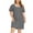 Grey, variant on WBQ Women's Short Sleeve Plus Size Nightgown Sleepwear with Pockets, Lace V Neck Pullover Nightshirt Knee-Length Shirt Dress Pleated Front Loose Casual Nightdress Lounge House Dress, XL-4XL