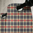 thumbnail image 4 of Ambesonne Checkered Grommet Curtain, Vintage Plaid Lines, 50" x 54", Dark Blue Coral Cream, 4 of 6