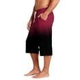 thumbnail image 4 of Fabrcox Gradient Mens Capri Pants Elastic Waist Baggy Beach Pants Breathable Outdoor Workout Men Lounge Pants with Pocket, 4 of 9