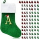 thumbnail image 2 of HOME'S FRIEND Christmas Stockings with Letters, 18 Inch Plush Monogram Christmas Stockings,Name Initial Large Embroidered Stockings,Christmas Tree Dec, 2 of 5