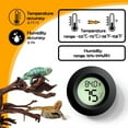 thumbnail image 5 of Tutuviw Reptile Thermometer Hygrometer LCD Digital Humidity Gauge for Reptile Heat Pad to Monitor Temperature and Humidity in Reptile Terrarium for Turtle Snake Lizard Frog Plant Box, 2Pcs, 5 of 8