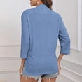 thumbnail image 7 of Sevevn Cardigan Sweaters for Women Women's Solid Color Long Sleeve Casual Tops Blouse With Pocket Cardigan Coat Summer Deals Sky Blue XL, 7 of 7
