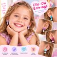 thumbnail image 2 of 14 Pairs Clip On Earrings for Girls, Pretend Princess Play Earrings for Ages 3-12 Little Girls, Cute Small Clips On Earrings Jewelry Gifts Set, 2 of 7