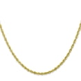 thumbnail image 3 of 10k Yellow Gold 2.25mm Extra Light Rope Chain Necklace Pendant Charm, 3 of 9