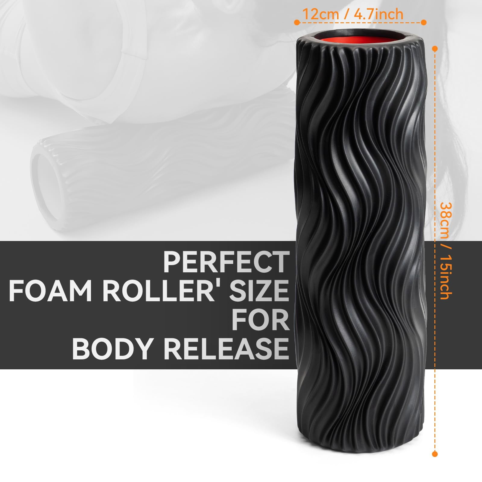 Foam Roller High-density Exercise  Deep Tissue Massage Stretching Improves Mobility Fitness For Pilates Yoga Ideal Athletes Beginners &