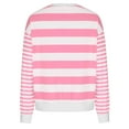thumbnail image 5 of hxobax Juniors Teens Cute Sweatshirts Striped Colorblock Pullover Tops for Womens Preppy Sweatshirts, 5 of 7