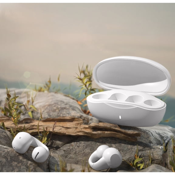 XEOVHVLJ Clearance Ear-Clip Wireless Headphones Bluetooth 5.3, Wireless Open Ear Clip On Headphone,Waterproof Mini Sport Running Earring Earphone, Noise Cancelling