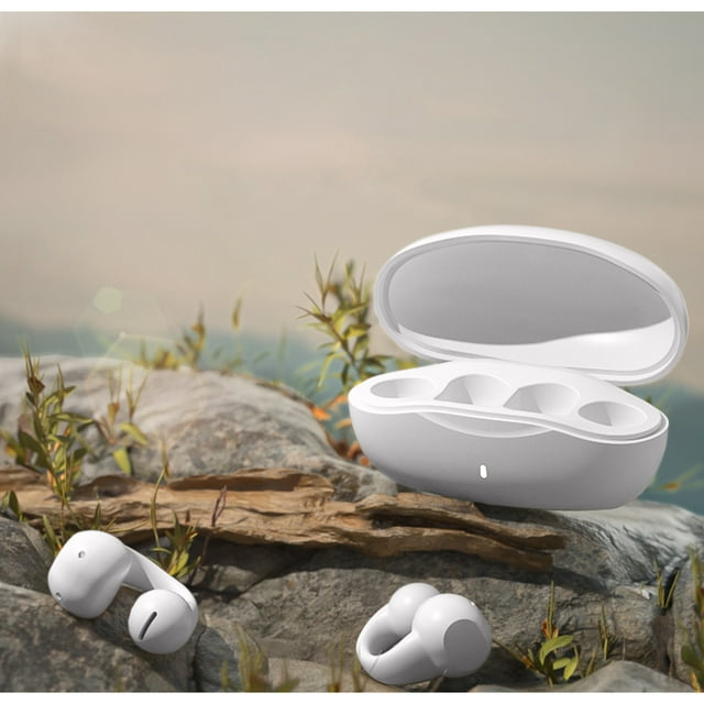 Auriculares inalámbricos con clip para la oreja Bluetooth 5.3, miniauriculares deportivos para correr, con cancelación de ruido.