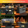 thumbnail image 5 of Enyopro 43" Propane Fire Pit Table, 60,000 BTU 2-in-1 Auto-Ignition Rectangular Fire Pit with Hidden Propane Tank Design, Lava Rock & Steel Lid for Patio, Porch, Garden, CSA & ETL Certified, 5 of 8