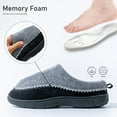 thumbnail image 2 of Pmoiste Moccasin Slippers for Men Fuzzy Comfy Memory Foam Non Slip Warm Winter House Slipper, 2 of 6