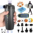 thumbnail image 1 of 20PSI Electric Air Pump,Electric Inflator,with 7 Air Nozzles and Adapter, 2 in 1 Rapid Inflator/Deflator for Inflatable Boat/Kayak, 1 of 5