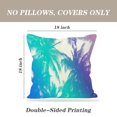 thumbnail image 4 of LALILO Throw Pillow Covers Colorful Tropical Palm Tree Gradient Cushion Cover 18" x 18", 2 Pack, 4 of 6