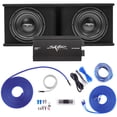 thumbnail image 1 of Skar Audio Dual 12" Paquete completo de graves de subwoofer serie SDR de 2400 vatios - Incluye caja cargada con amplificador, 1 of 5