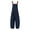 Blue, variant on Women Casual Loose Cute Low Bib Bloomers Overalls Baggy Cotton Comfy Color Block Rompers Jumpsuits with Pockets