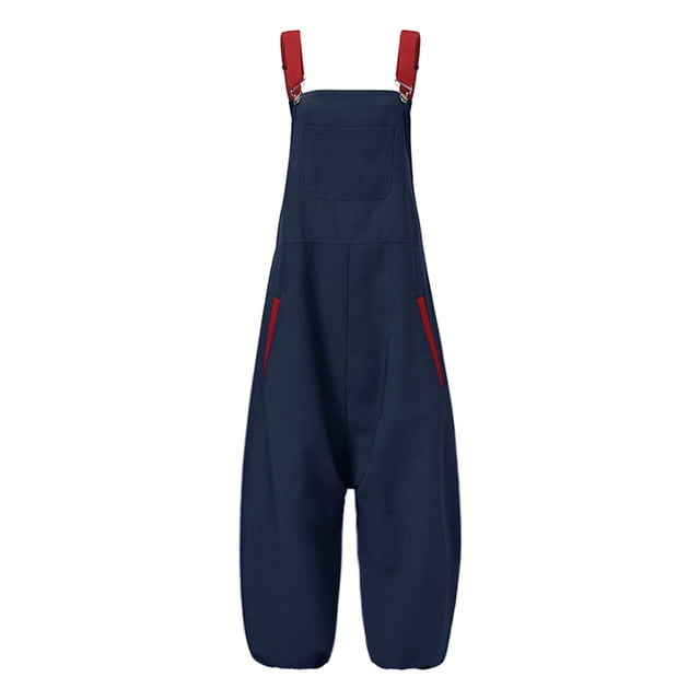 Pompotops Combinaison Décontractée pour Femmes Mode Dos Nu Pantalon Long Ample