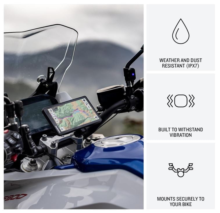 Garmin zumo XT3, 4.7” Rugged Motorcycle GPS, Lean Angles, Custom Route Planning, Adventurous Navigation, Garmin Performance Package Plan Option for Drag Racing Timer w/ Wearable4U PowerBank Bundle