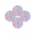 thumbnail image 7 of 13 Inch Round Placemats Set of 4, Spring Floral Non Slip Heat Insulation PP Table Mats, Purple Pink Blue Flower Summer Botanical Washable Place Mats for Kitchen Dining Party Table Decor, 7 of 7