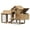 Natural, variant on Dog Crate, PawHut 59" Small Wooden Chicken coop Hen House Poultry Cage for Outdoor Backyard with 2 Doors, Nesting Box and Removable Tray, Natural Wood, Natural Pet Playpen,Wood Chicken Coop