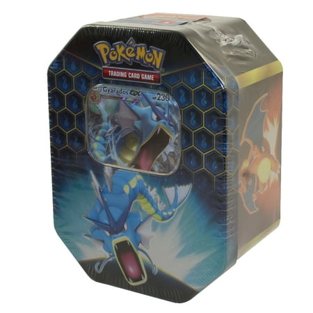Pokemon 2019 Collectors Hidden Fates Tin Gyarados Gx 1 Foil 4 Hidden Fates Booster Packs