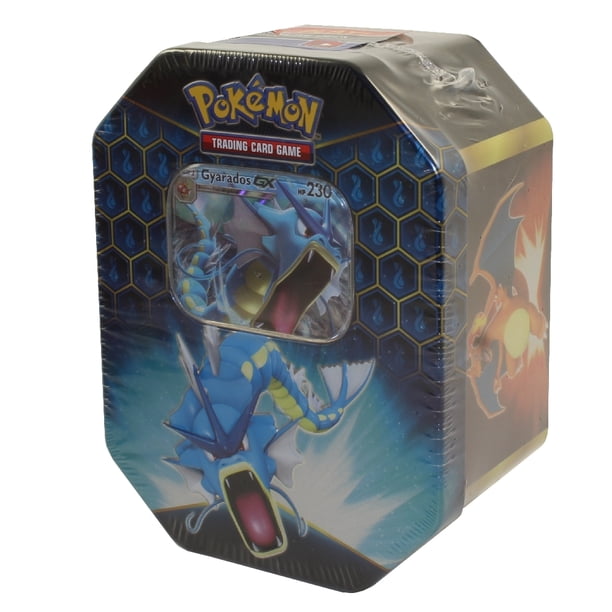 Pokemon 2019 Collectors Hidden Fates Tin - GYARADOS GX (1 Foil & 4