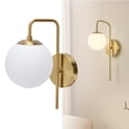 thumbnail image 4 of Luz de Pared de Bola de Vidrio, Mano de Obra Exquisita Instalacia simple Aparencia Hermosa Lámpara de Pared Moderna para Hogar, 4 of 7
